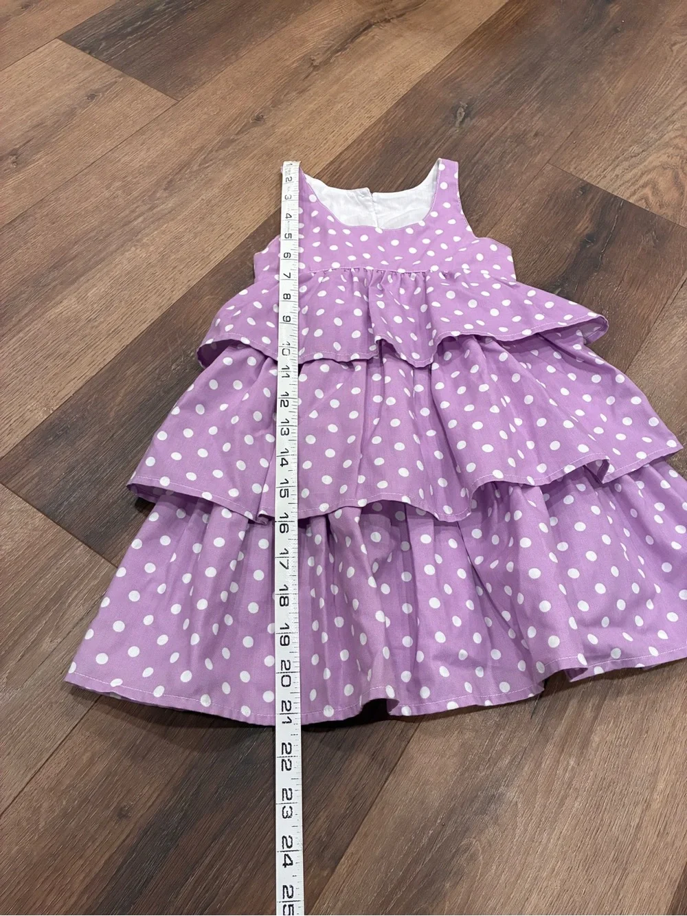 Kaelly’s Kids Purple Polka Dot Layered Summer Dress Outfit 2T